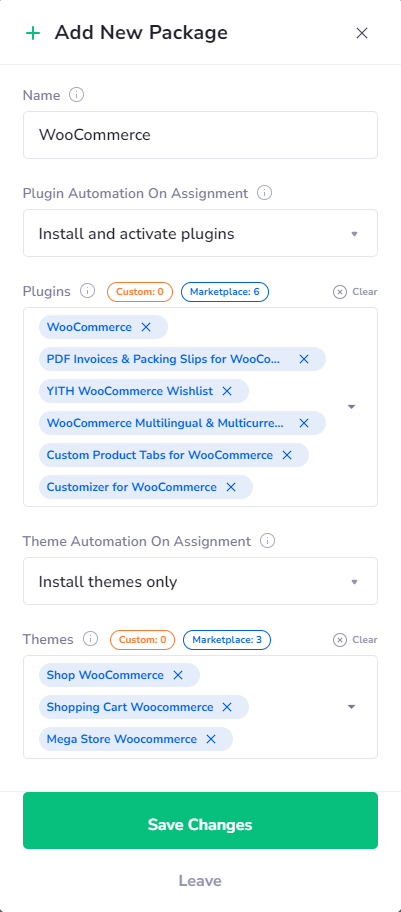 Creating new package - PanelAlpha Documentation